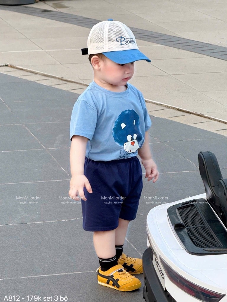 SET 3 BỘ ĐỎ VÀNG XANH CHO BÉ TRAI