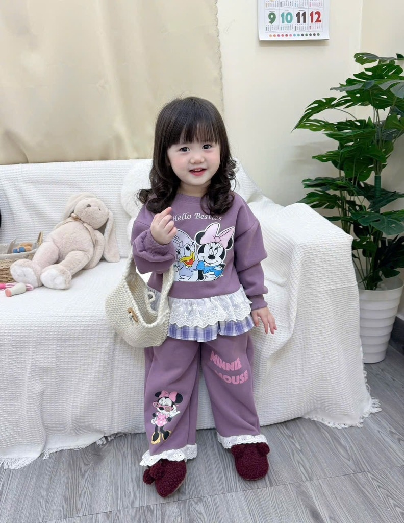 SET DÀI MICKY TÍM ĐẬM NHẠT BÉ GÁI