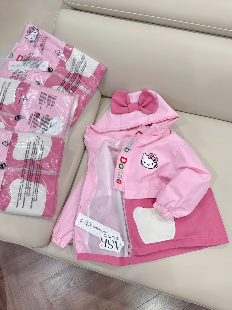 ÁO GIÓ LAMB DONNE MÀU HỒNG BÉ GÁI