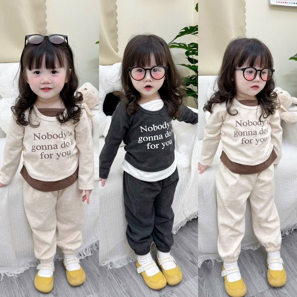 SET 2 BỘ DÀI NOBODY BE XÁM BÉ GÁI