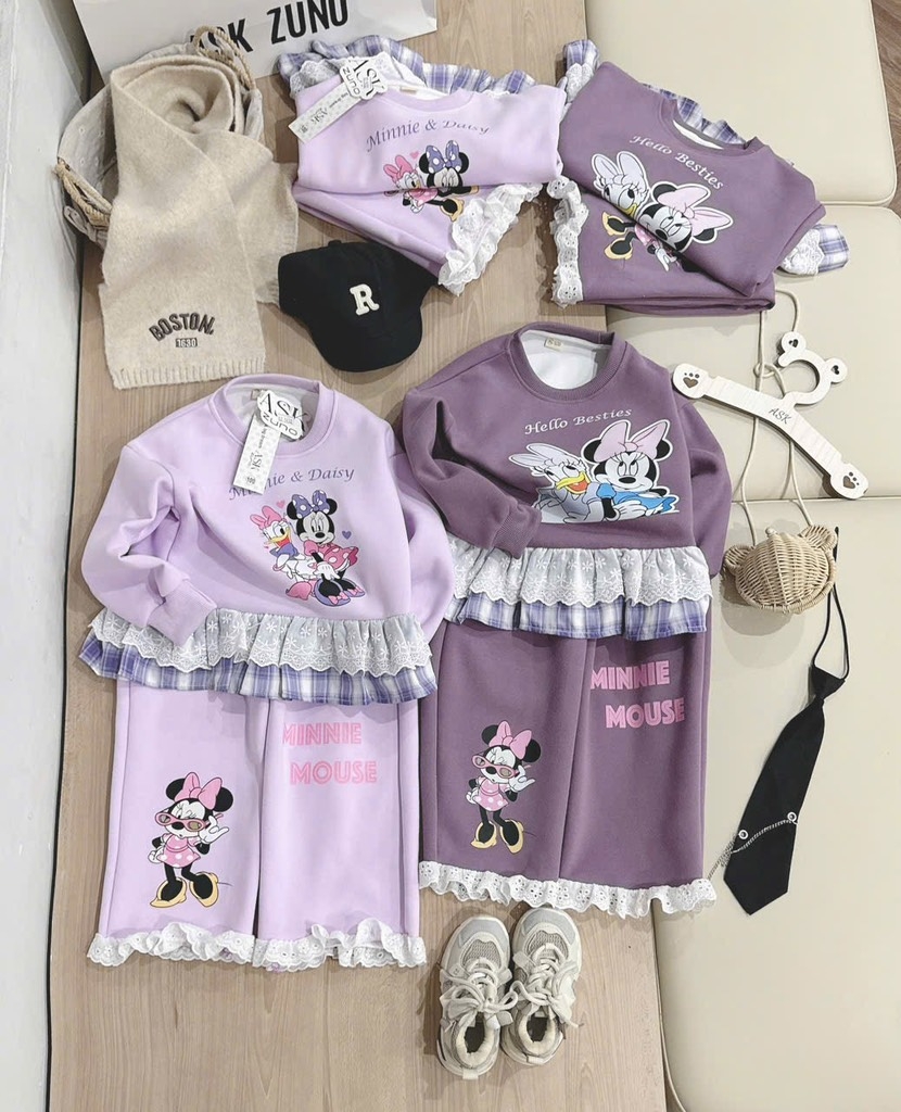 SET DÀI MICKY TÍM ĐẬM NHẠT BÉ GÁI