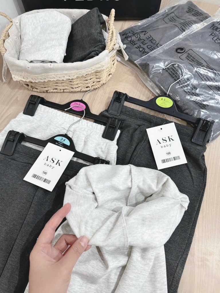 SET 2 QUẦN DÀI XÁM BÉ TRAI