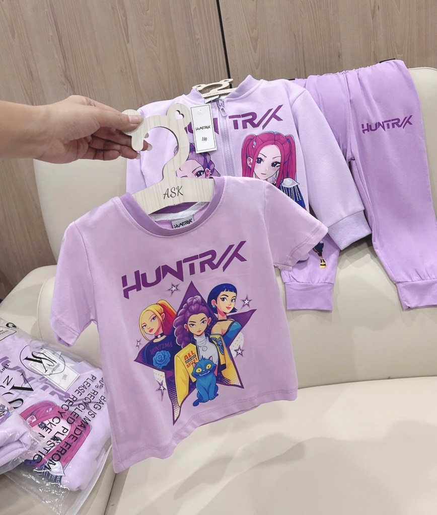 SET DÀI 3 MÓN HUNTRAX TÍM BÉ GÁI