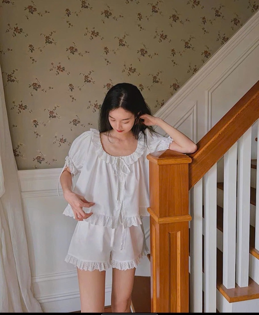 BỘ NGỦ BÈO REN TIỂU THƯ NỮ SẴN (SALE 99k)