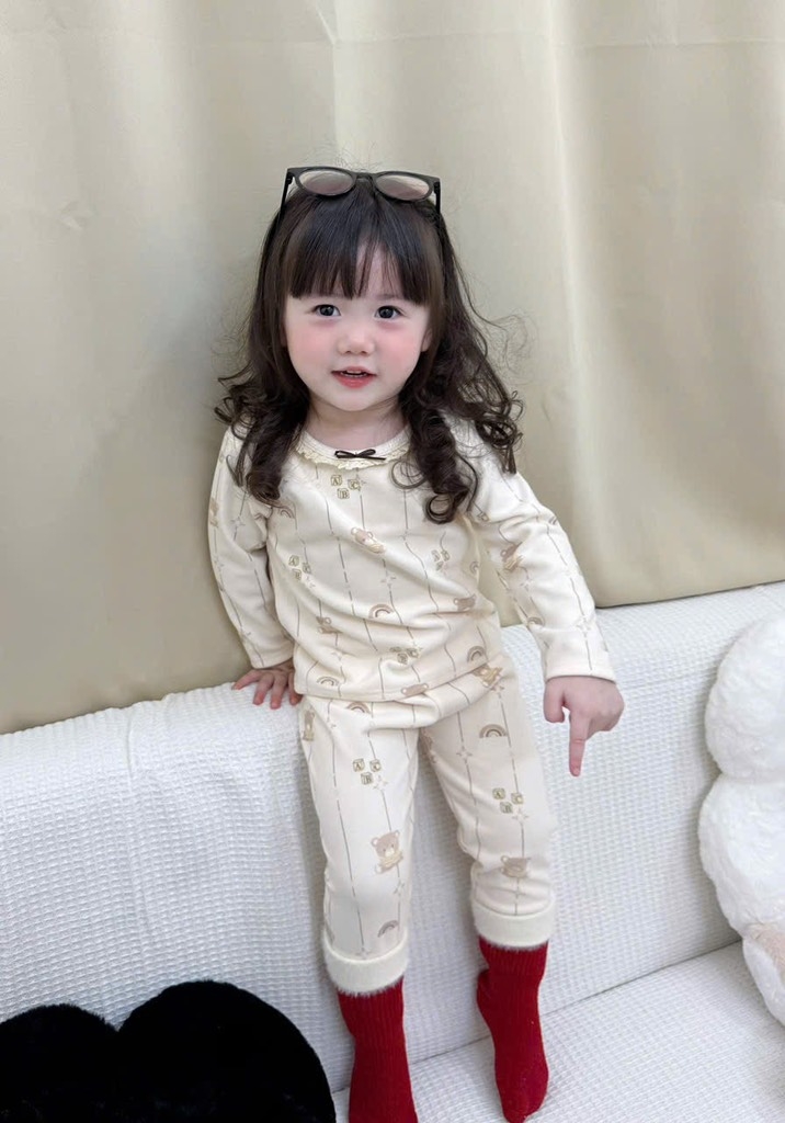 SET 2 BỘ DÀI GIỮ NHIỆT TONE HÀN BÉ GÁI