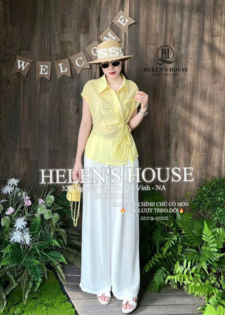 SET ÁO VÀNG QUẦN SUÔNG NỮ(XẢ 99k)