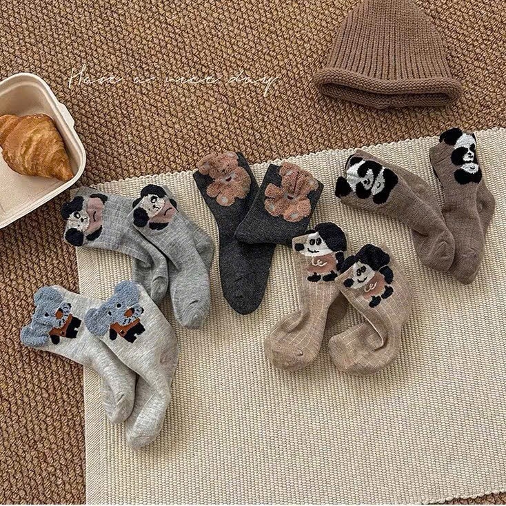 ĐỒ LÓT - SET 10 ĐÔI TẤT COTTON HÌNH ĐỘNG VẬT CUTE BÉ TRAI BÉ GÁI SẴN