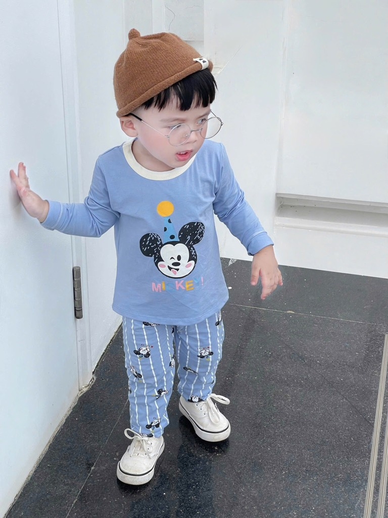 SET 2 BỘ DÀI MICKEY TONE XANH BÉ TRAI (XẢ 99k)