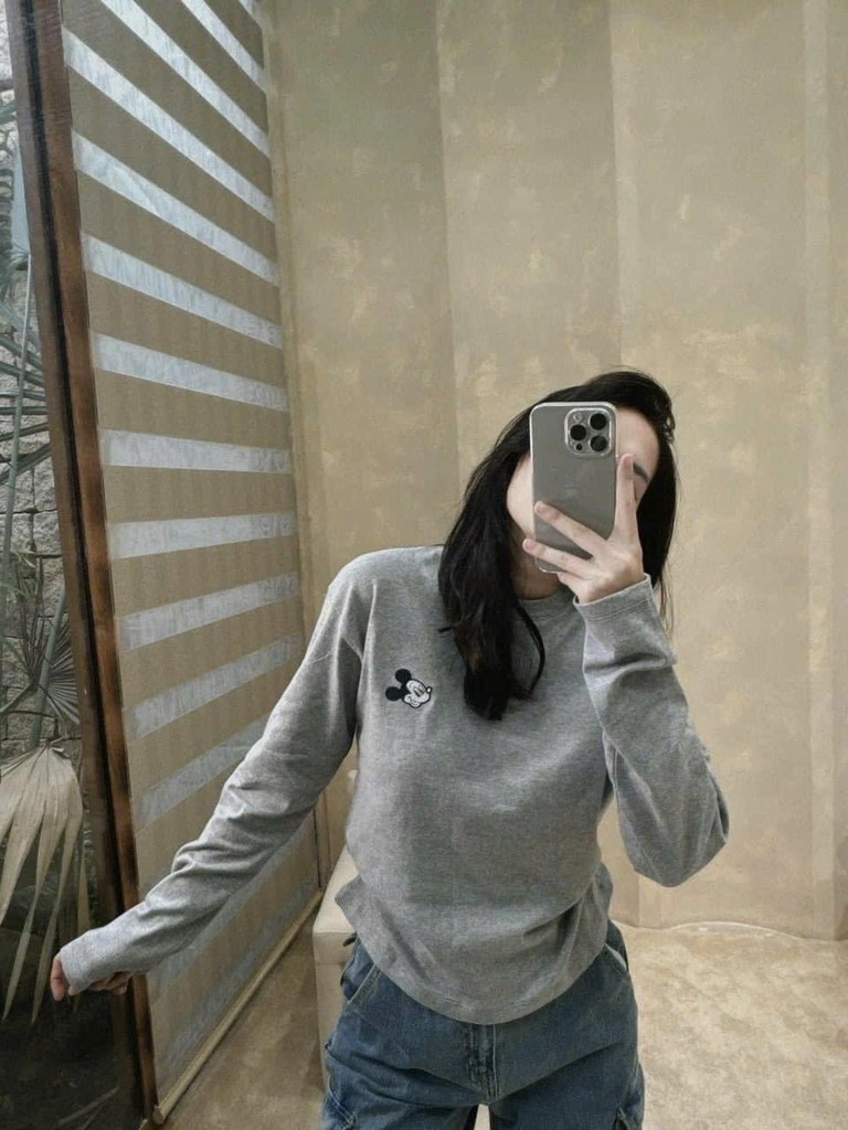 SET 3 ÁO ZIP DÀI TAY THÊU MICKEY NỮ THU ĐÔNG SẴN