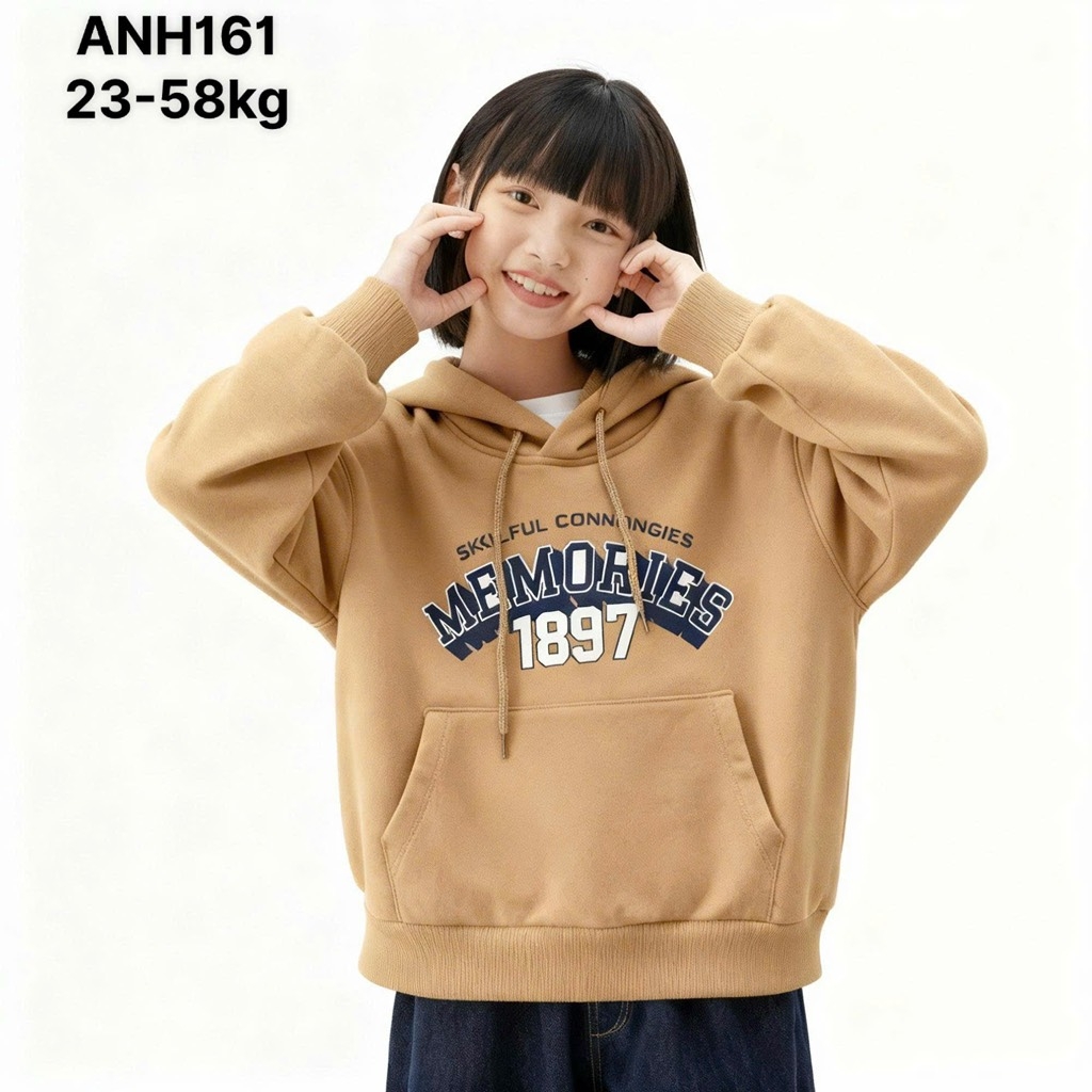 ÁO NỈ HOODIE THỜI TRANG BÉ TRAI BÉ GÁI ĐẠI