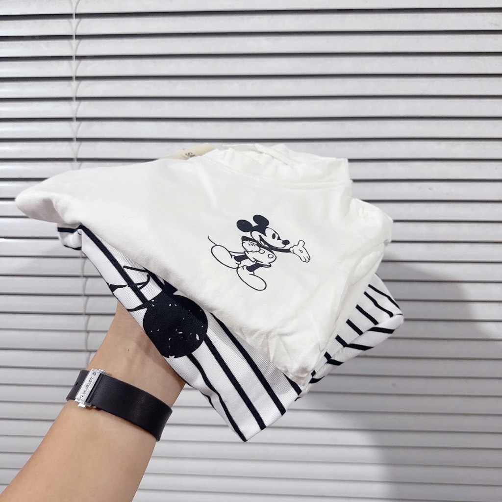 SET 2 ÁO MICKEY DÀI TAY BÉ TRAI BÉ GÁI SẴN