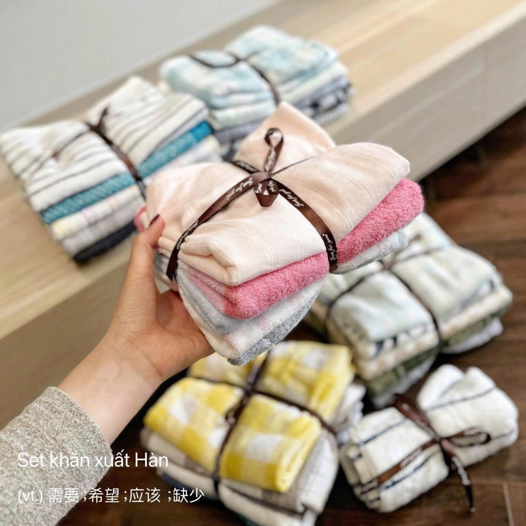 ĐỒ PHÒNG TẮM - SET 5 KHĂN TẮM XUẤT NHẬT
