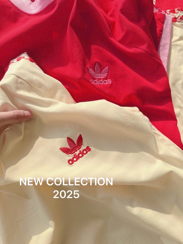 PHÔNG VALENTINE ADIDAS TIM PHỐI CỔ CỘC TAY NỮ SẴN