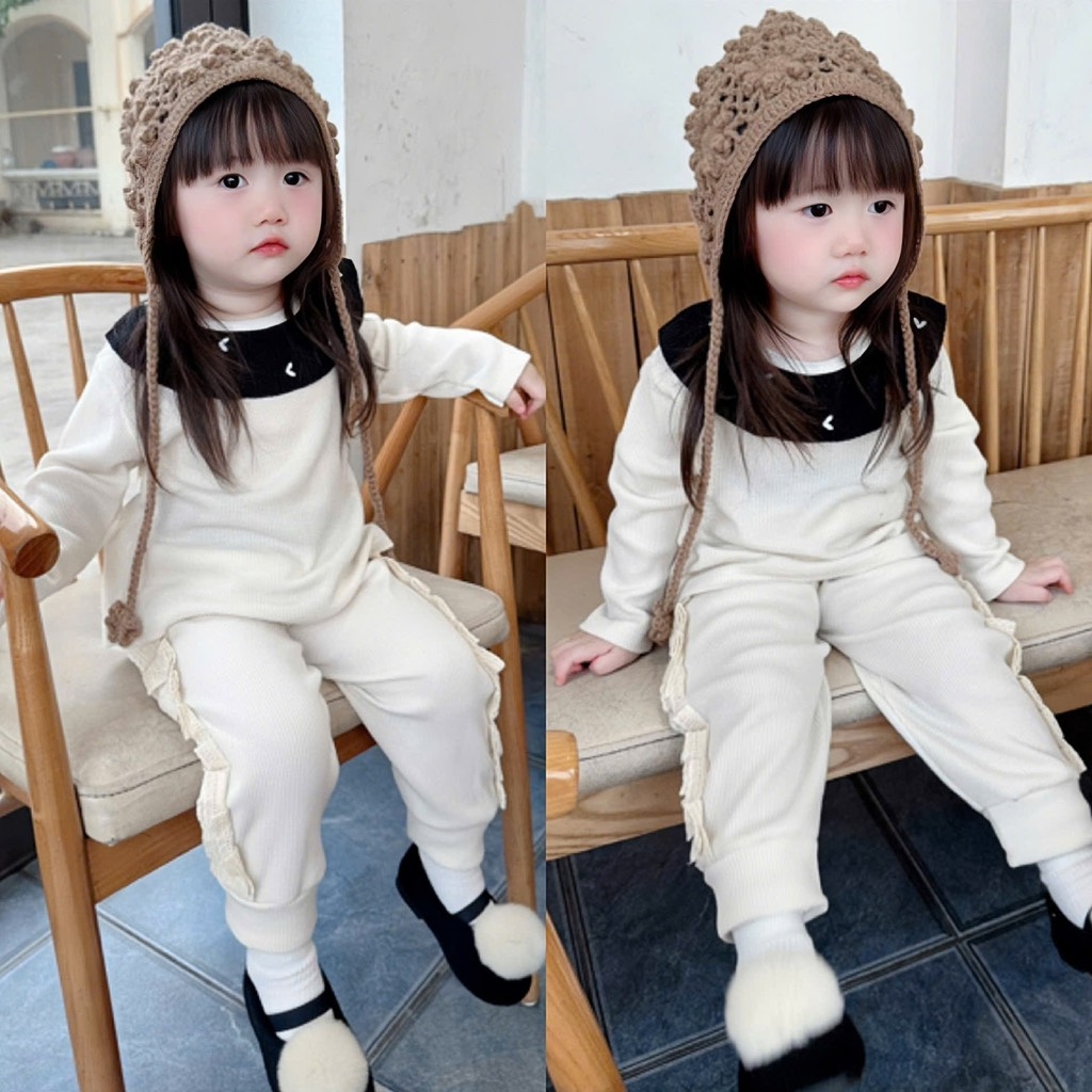 SET 2 BỘ DÀI TỔ ONG BÈO TIM BÉ GÁI SẴN (sale 85k)