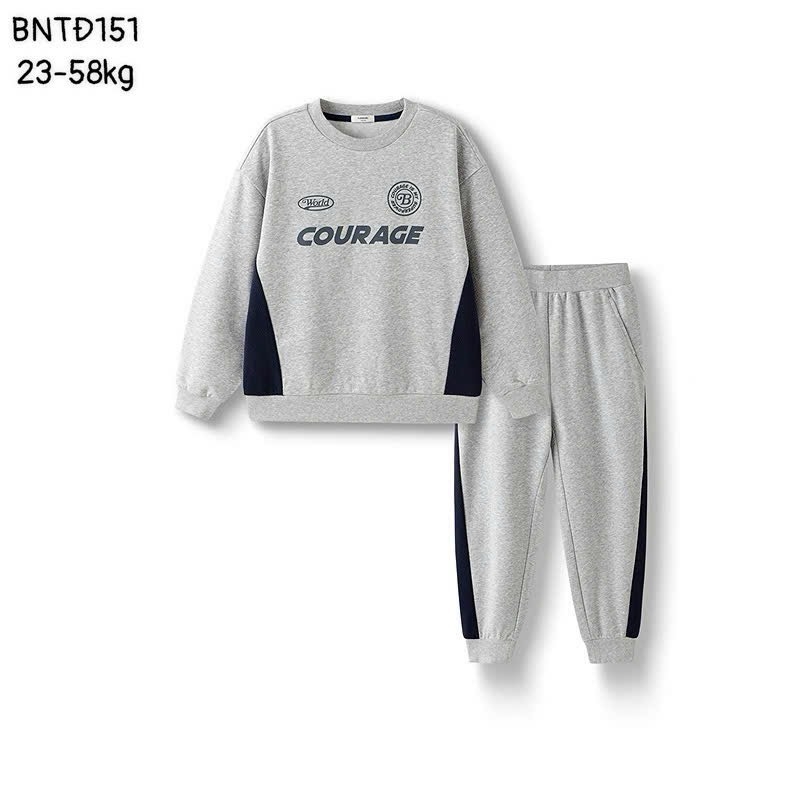 BỘ DÀI NỈ COURAGE PRACTICAL PHỐI MÀU BÉ TRAI SIZE ĐẠI