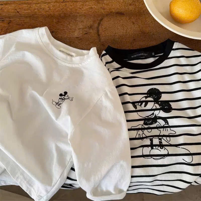 SET 2 ÁO MICKEY DÀI TAY BÉ TRAI BÉ GÁI SẴN