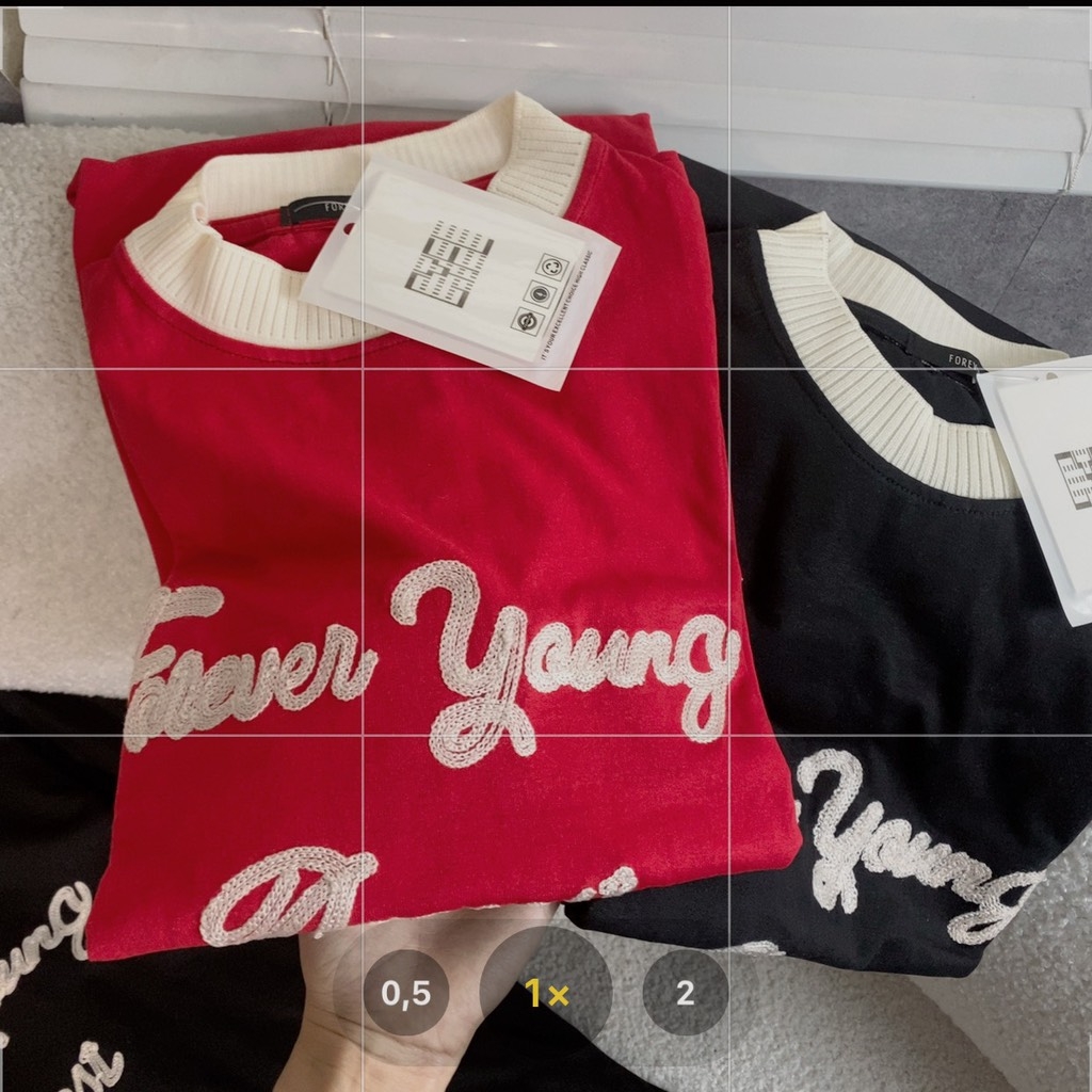 VÁY SUÔNG THÊU FOREVER YOUNG - Xả 67lk