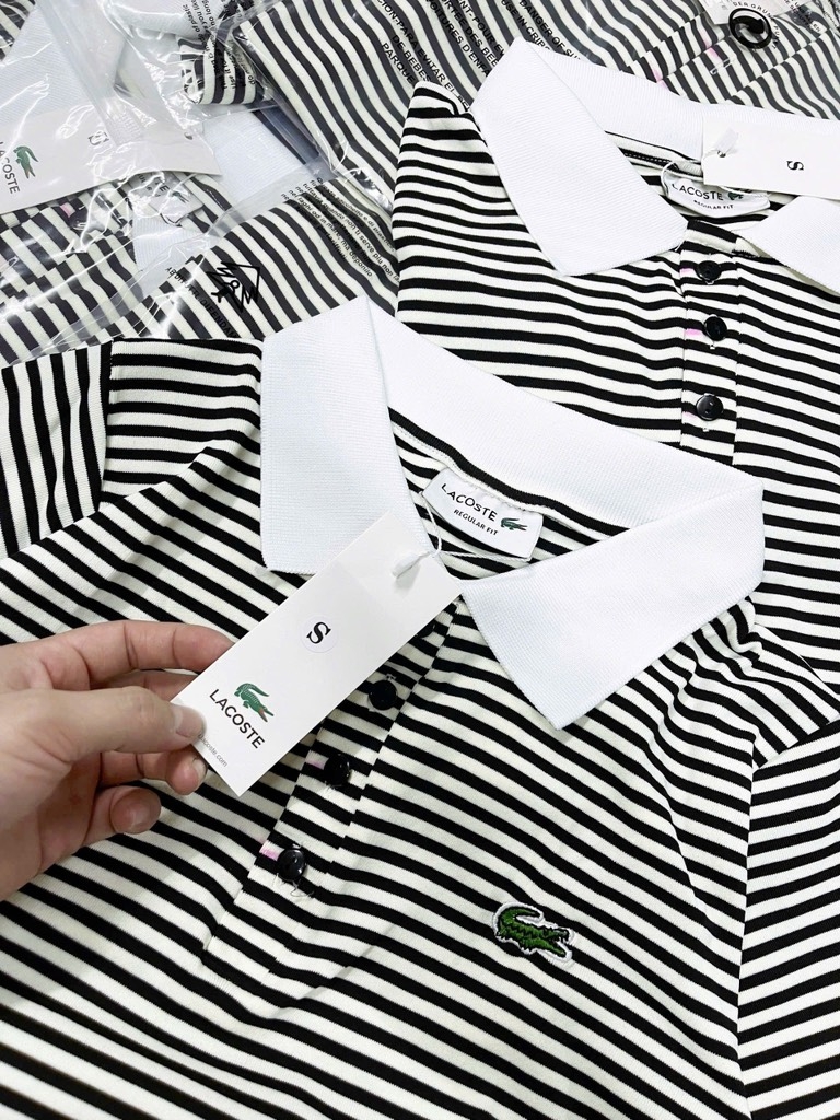 ÁO POLO LACOSTE THÊU CÁ SẤU KẺ NỮ