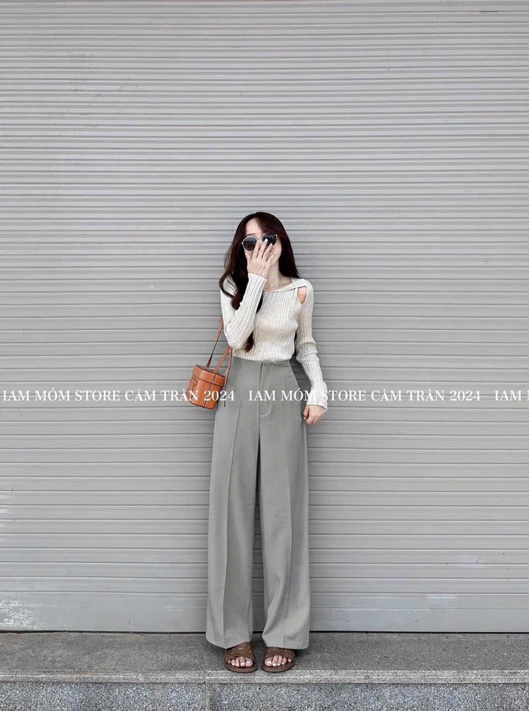 QUẦN SUÔNG LƯNG CAO TÚI CHÉO 2 BÊN