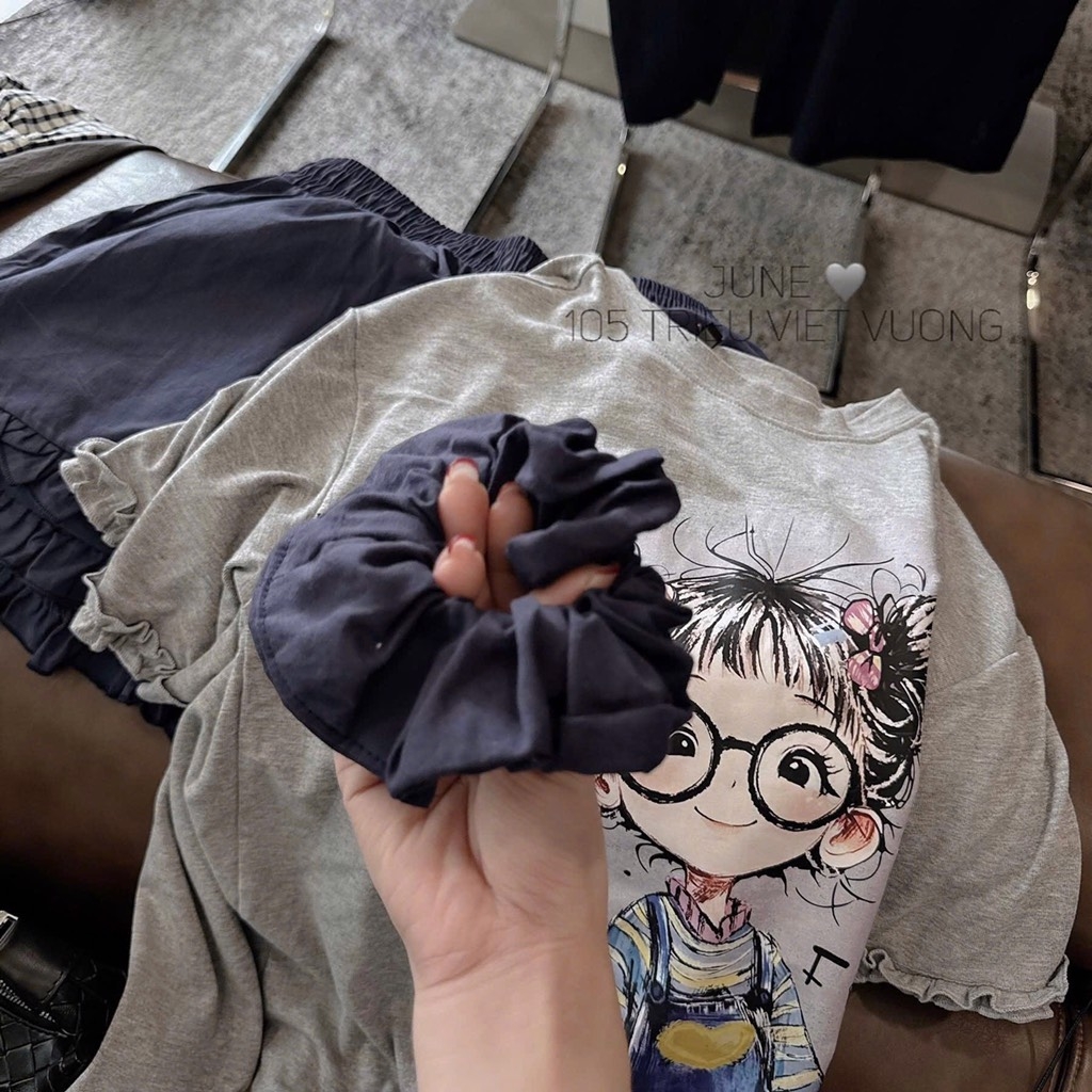 SET BỘ CÔ GÁI XÁM KÈM BUỘC TÓC NỮ (GIÁ GIẢM)