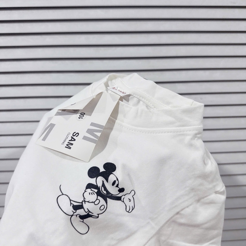SET 2 ÁO MICKEY DÀI TAY BÉ TRAI BÉ GÁI SẴN