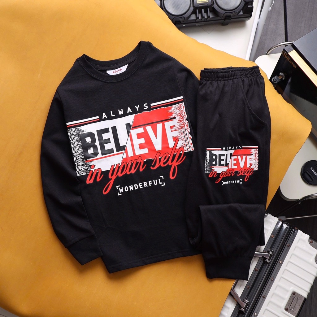 SET BỘ DÀI TAY SIZE ĐẠI 6 MÀU BÉ TRAI