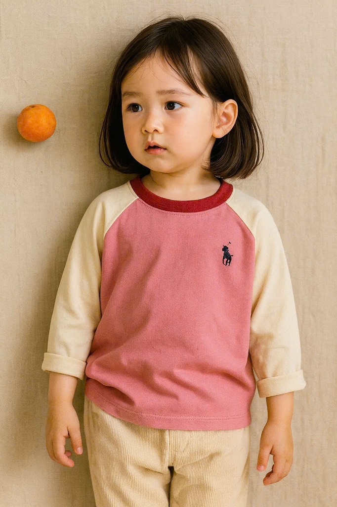SET 3 ÁO NGỰA PHỐI MÀU DÀI TAY BÉ GÁI SẴN