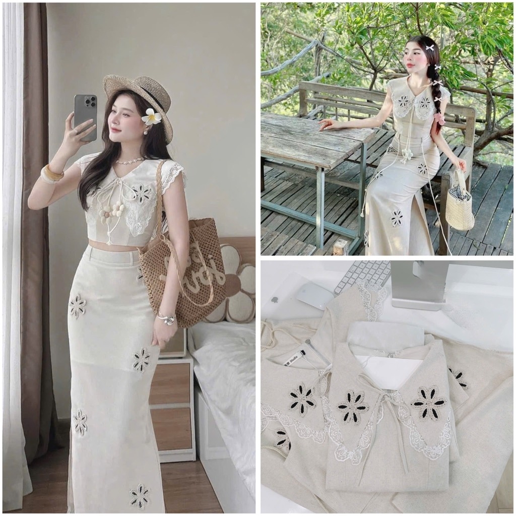 SET LIEN PHỐI REN 2 LỚP NỮ