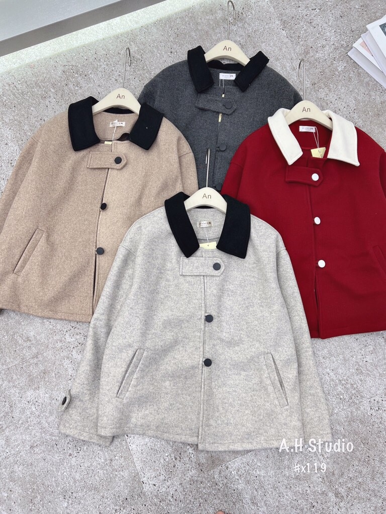 ÁO KHOÁC DẠ LEN ÉP DÁNG RỘNG SIÊU HOT