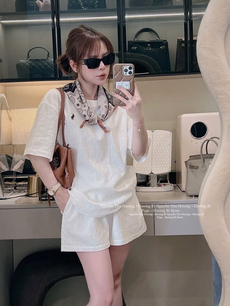 SET BỘ NỮ THÊU NGỰA KÈM KHĂN NỮ