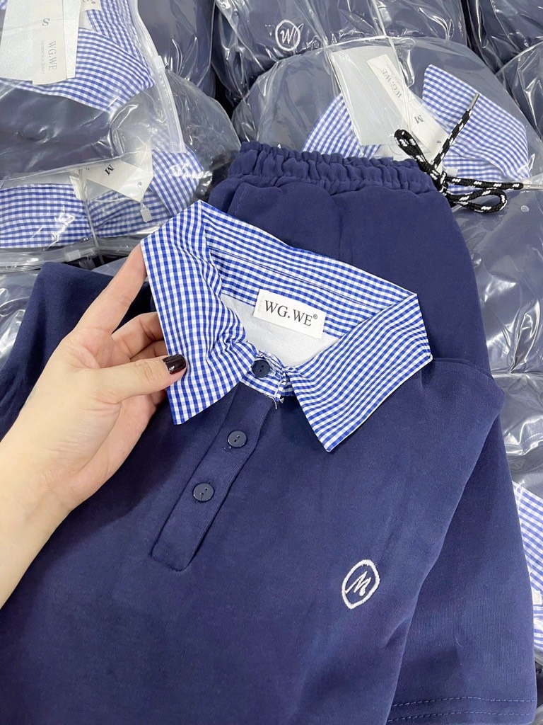 SET ÁO DÀI TAY CỔ SƠ MI PHỐI CHÂN VÁY A XOÈ NỮ THU ĐÔNG SẴN