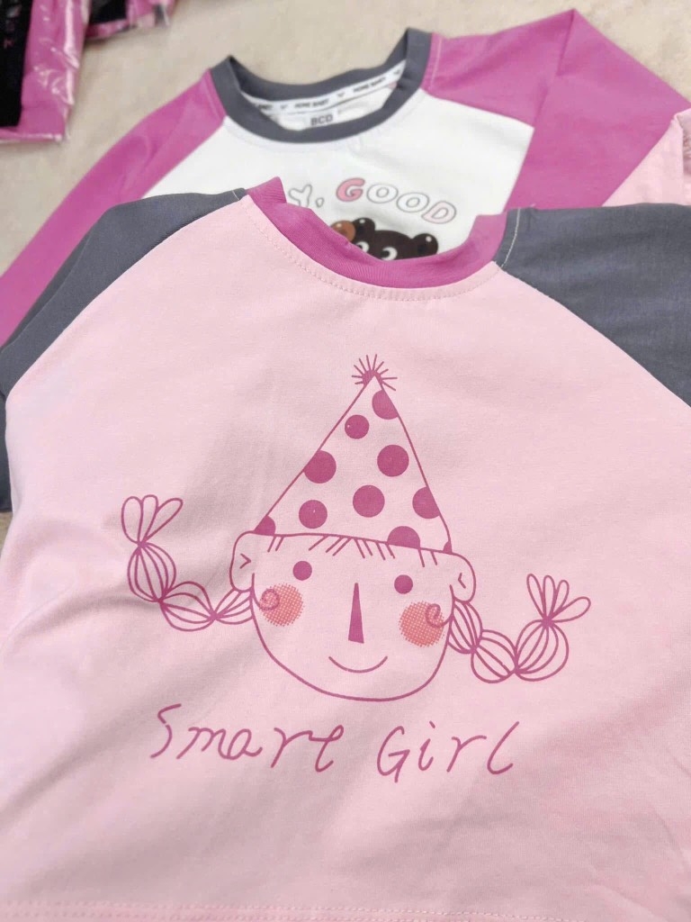 SET 3 ÁO DÀI TAY TONE HỒNG BÉ GÁI