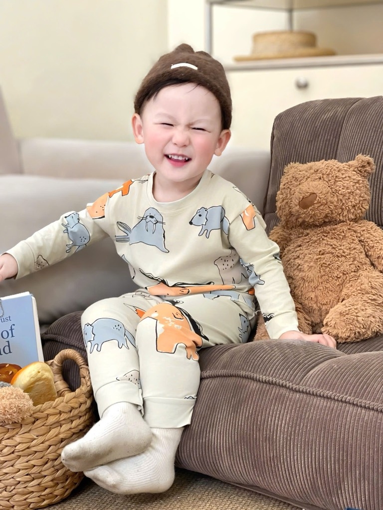 SET 2 BỘ DÀI ĐỘNG VẬT TONE MÀU CAM BÉ TRAI