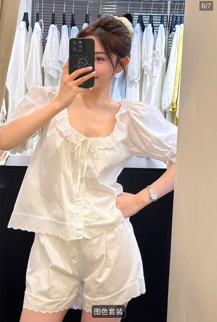 BỘ NGỦ BÈO REN TIỂU THƯ NỮ SẴN (SALE 99k)