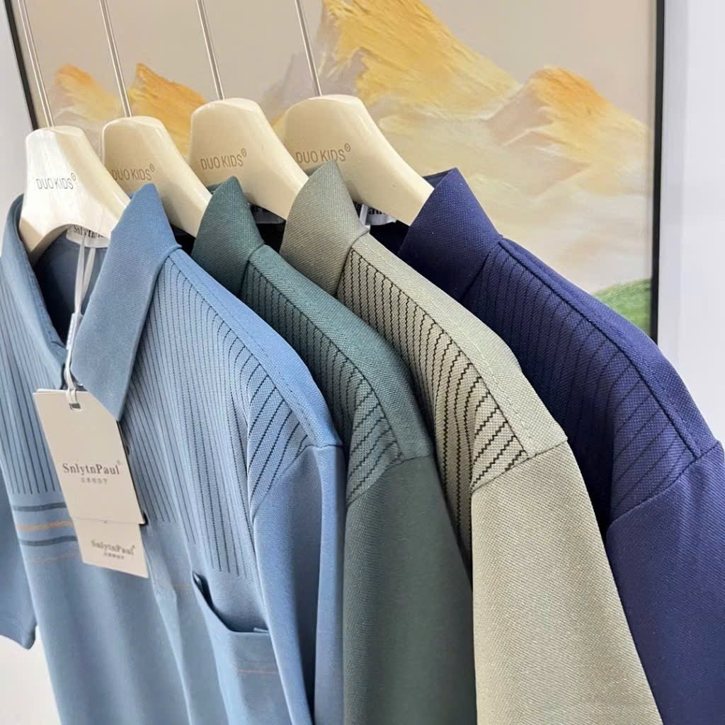 ÁO POLO TRUNG NIÊN CỘC TAY NAM SẴN (XẢ 79k)