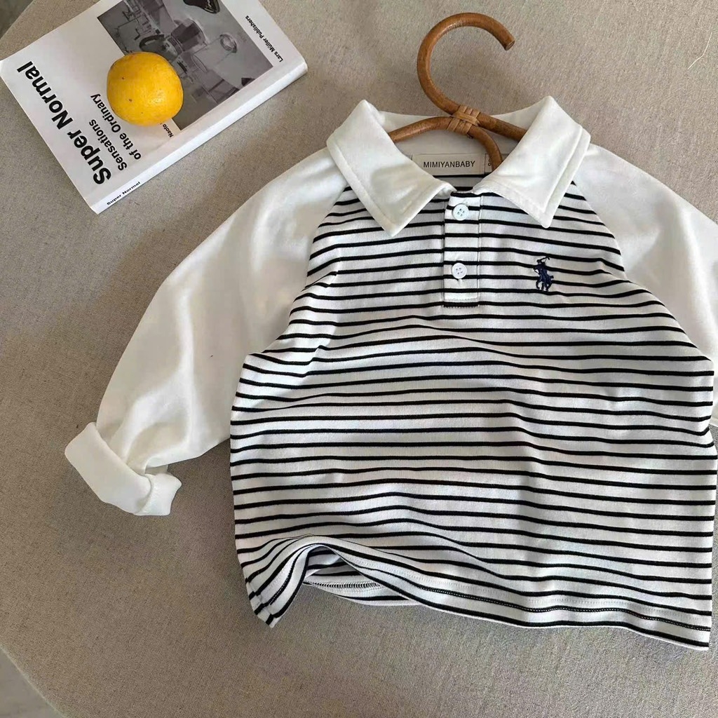 SET 4 ÁO POLO DÀI TAY CAO CẤP BÉ TRAI SẴN