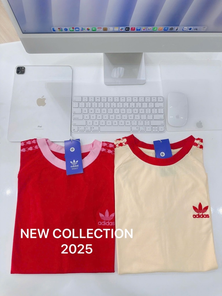 PHÔNG VALENTINE ADIDAS TIM PHỐI CỔ CỘC TAY NỮ SẴN