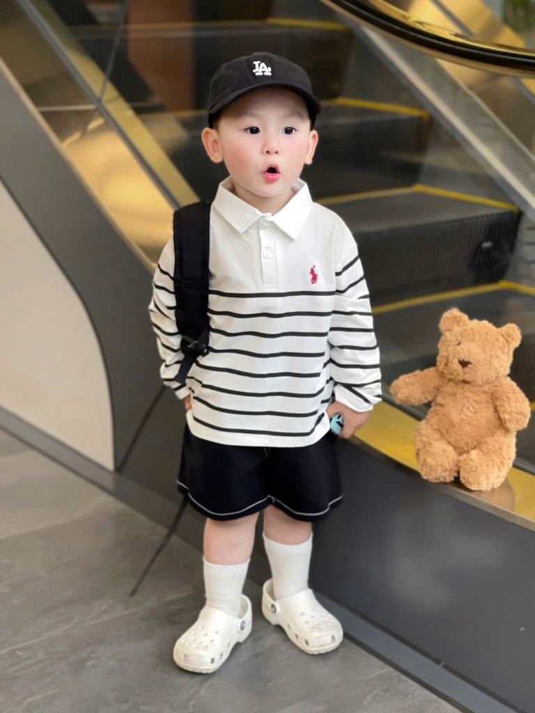 SET 3 ÁO POLO DÀI TAY BÉ TRAI