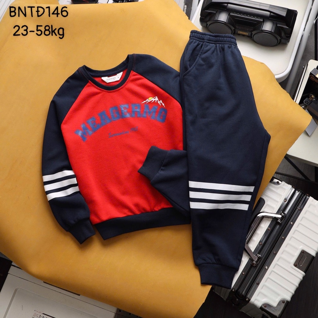 BỘ NỈ DÀI DA CÁ XUẤT PHỐI MÀU JUSTICE MEAGER COURAGE SIZE ĐẠI BÉ TRAI