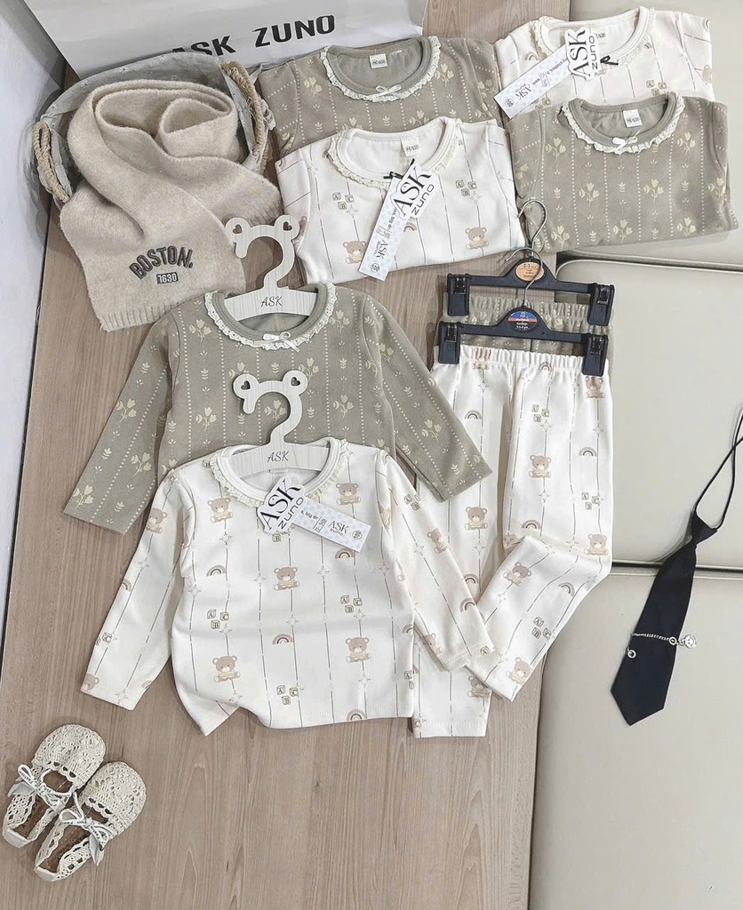 SET 2 BỘ DÀI GIỮ NHIỆT TONE HÀN BÉ GÁI