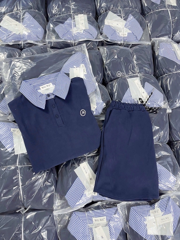 SET ÁO DÀI TAY CỔ SƠ MI PHỐI CHÂN VÁY A XOÈ NỮ THU ĐÔNG SẴN