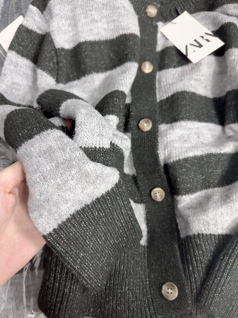 ÁO LEN CARDIGAN PHỐI KẺ ZRRR SẴN