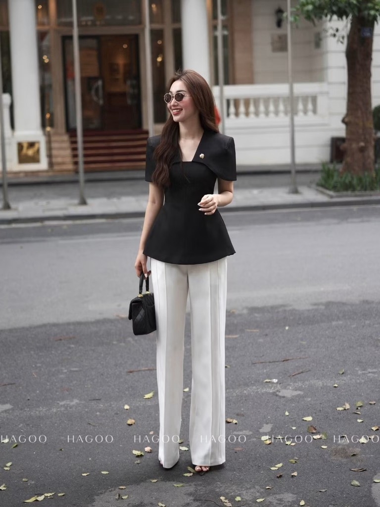 ÁO CỘC CHOÀNG VAI HAI LỚP LI EO KÈM TAG NỮ SẴN (SALE 129k)