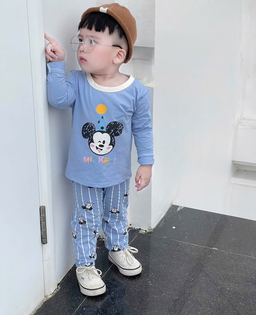 SET 2 BỘ DÀI MICKEY TONE XANH BÉ TRAI (XẢ 99k)