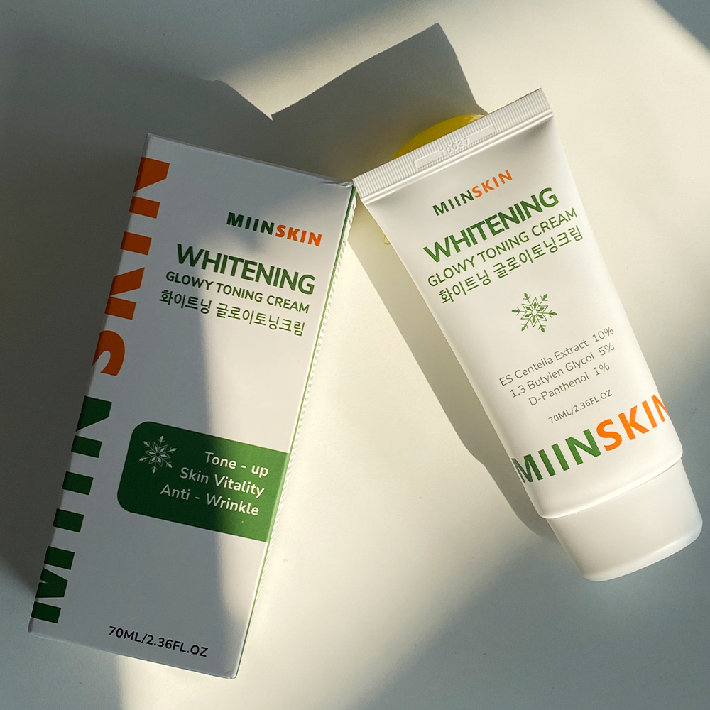 Combo 2 Kem Dưỡng Da Nâng Tone Và Ngừa Nếp Nhăn Miinskin - Miinskin Whitening Glowy Toning Cream
