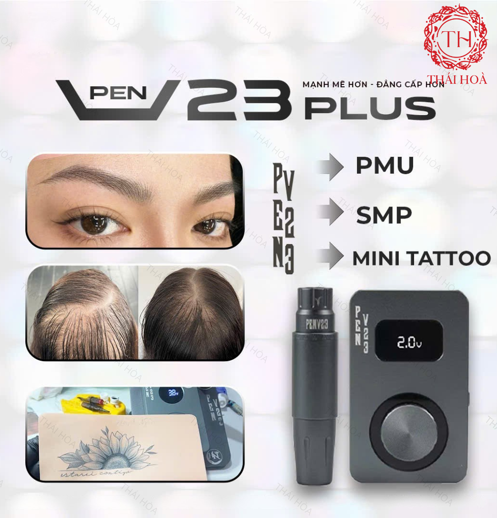 Máy Pen V23 Chính Hãng - Máy 3 Chế Độ Phun Xăm, Mini Tattoo, SMP ( Khắc Tên Miễn Phí Theo Yêu Cầu )