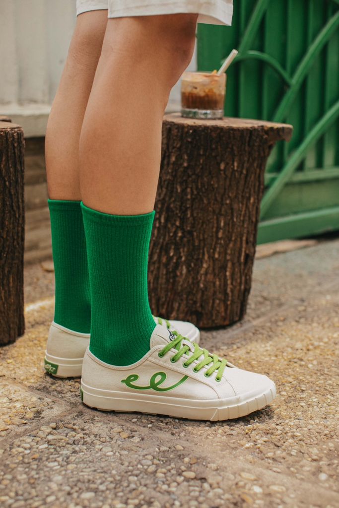GEN E COLLECTION LOW TOP - VANILLA / GREEN - MEN