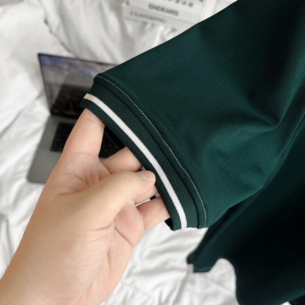 Áo Polo Bigsize Thêu Bông lúa Màu Xanh rêu