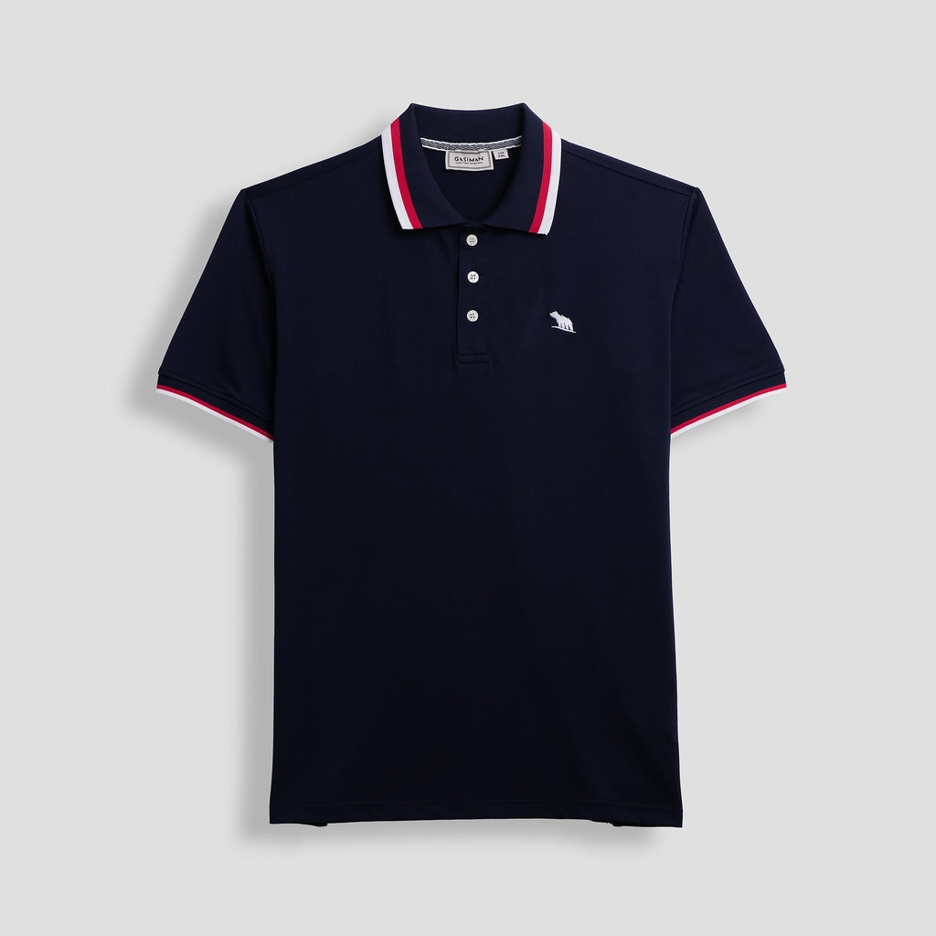 Áo Polo Bigsize Màu Xanh đen Thêu Gấu Phối cổ 3 màu