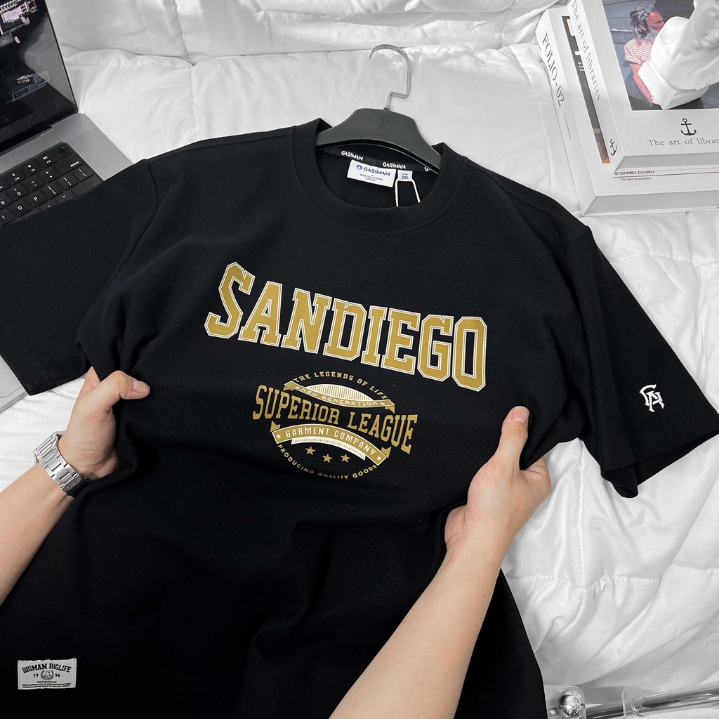 Áo Thun Big size In Sandiego Màu Đen